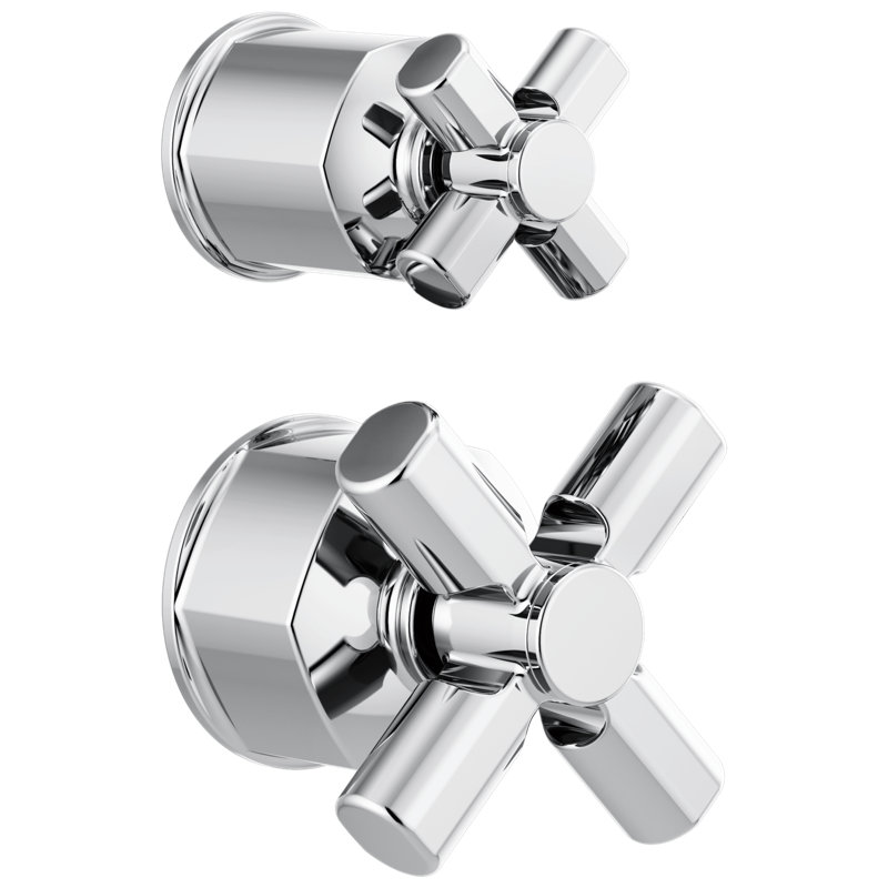 Invari® Pressure Balance Valve With Integrated 3-Function Diverter Trim, Cross, Polished Chrome