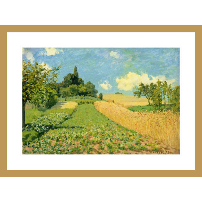 Le champ de maïs (près d'Argenteuil) par Alfred Sisley, impression giclée encadrée, H 22,12 po x l 29,5 po