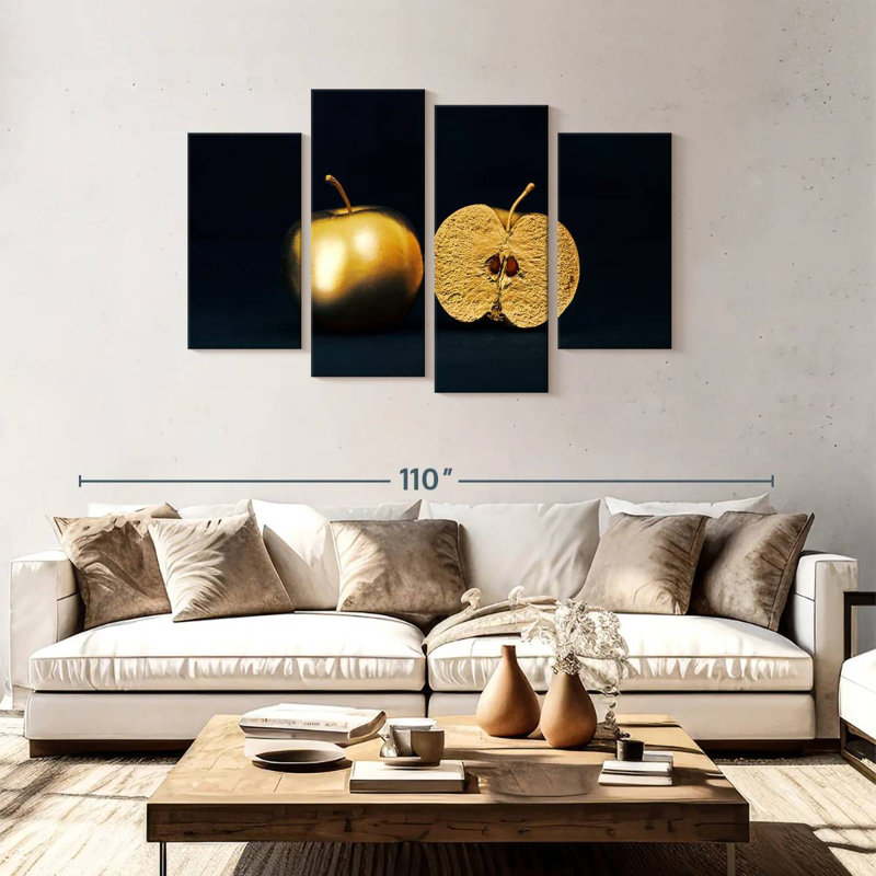 Yarlin Split Golden Apple, 48'' H x 75'' W