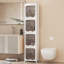 Armoire de rangement de salle de bain pliante verticale en plastique avec roulettes