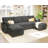 110 Inch Oversized Sofa Bed - 2 In 1 Pull Out Sleeper Sofa With Sectional And Double Storage Chaise-559440932