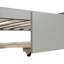 Lit de jour avec cadre gigogne, taille simple, gris