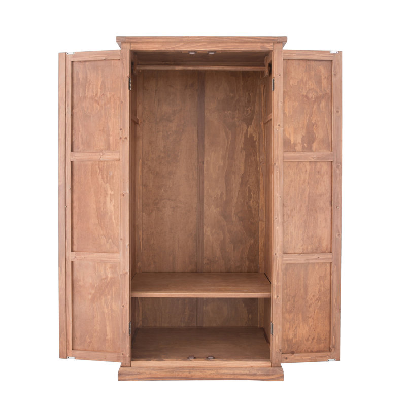 Otsego 2 Door Solid + Manufactured Wood Wardrobe, Lacquered