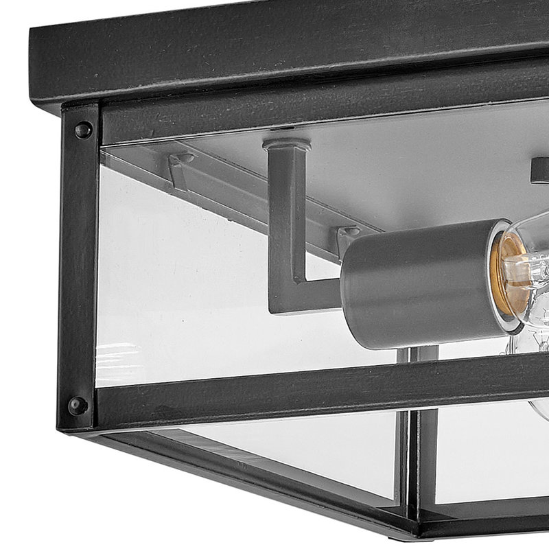 Beckham 2 - Bulb Outdoor Flush Mount, Black