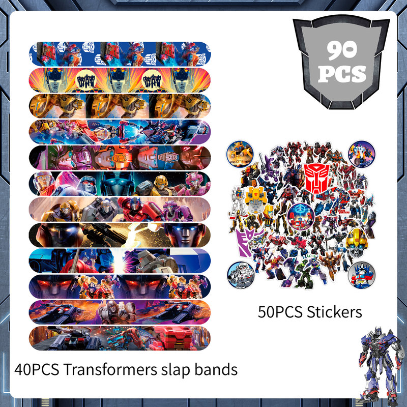 Transformers Party Supplies, 40pcs Transformers Bracelets and 50pcs Transformers Stickers
