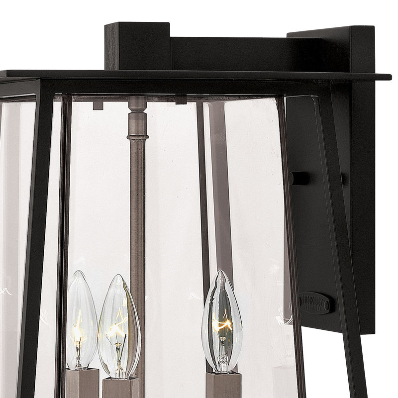 Izzie 3 - Bulb Integrated LED Outdoor Wall Lantern, Noir