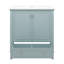 Ensemble de meuble-lavabo 30 po avec lavabo, armoire de salle de bain multifonctionnelle avec portes et tiroir, cadre solide et panneau de fibres à densité moyenne, vert-1030010386
