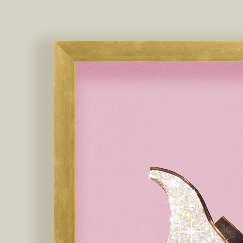 Pop Art & Retro, "ces bottes - rose scintillant II", reproduction d'art encadrée, H 30 po x l 20 po