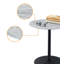 Table de bout élégante avec plateau en verre texturé marbre 3D-577846039