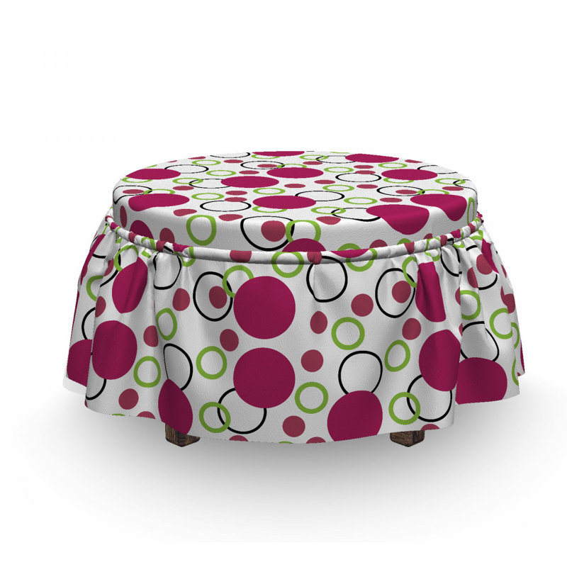 Housse pour repose-pieds cercles