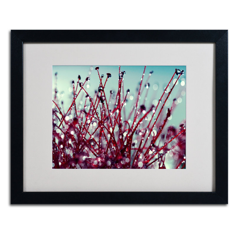 Morning Tunes Abstract Framed Canvas Art in Black Frame