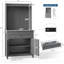 Buffet 63 po, buffet 4 tiroirs avec tiroir et tablettes réglables, rangement pour la cuisine, le salon, la salle à manger-560390959
