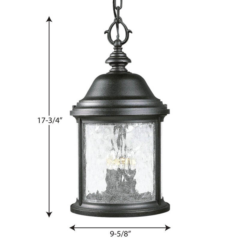 Antioca 3 - Light Outdoor Hanging Lantern, Black