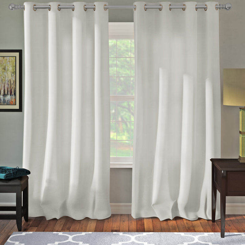 Kenefic Room Darkening Indoor Outdoor Curtain Panel, 52" W x 108" L, White