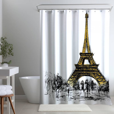 Shower Curtain CI287 – Polyester Shower Curtain, Dye Sublimation Print, 71" W × 74" L