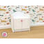 Szn02 bedside table, white, pink handle