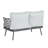 Mariano Steel Loveseat And Table-585968807