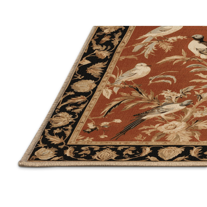 Tapis brun français lavable à la machine, Tapis de couloir 2 pi x 4 pi