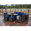 Ensemble de conversation en osier / rotin pour 6 personnes avec coussins-876315981-876315971