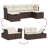 Vidaxl Garden Sofa Set Brown, Cream White
