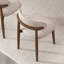 Ensemble de chaises à dossier 29,53 "blanc et brun noisette (ensemble de 2)