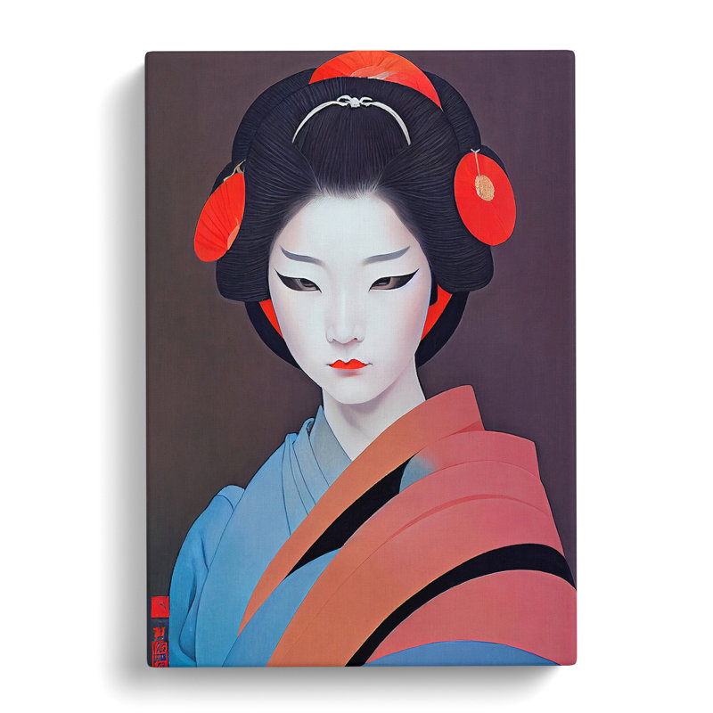 Wondrous Geisha - Wrapped Canvas, 76cm H x 50cm W x 3cm D