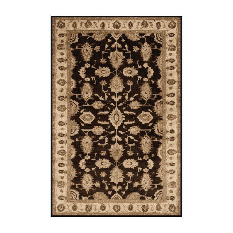 Tapis brun lavable à la machine, Rectangle 2 pi x 3 pi