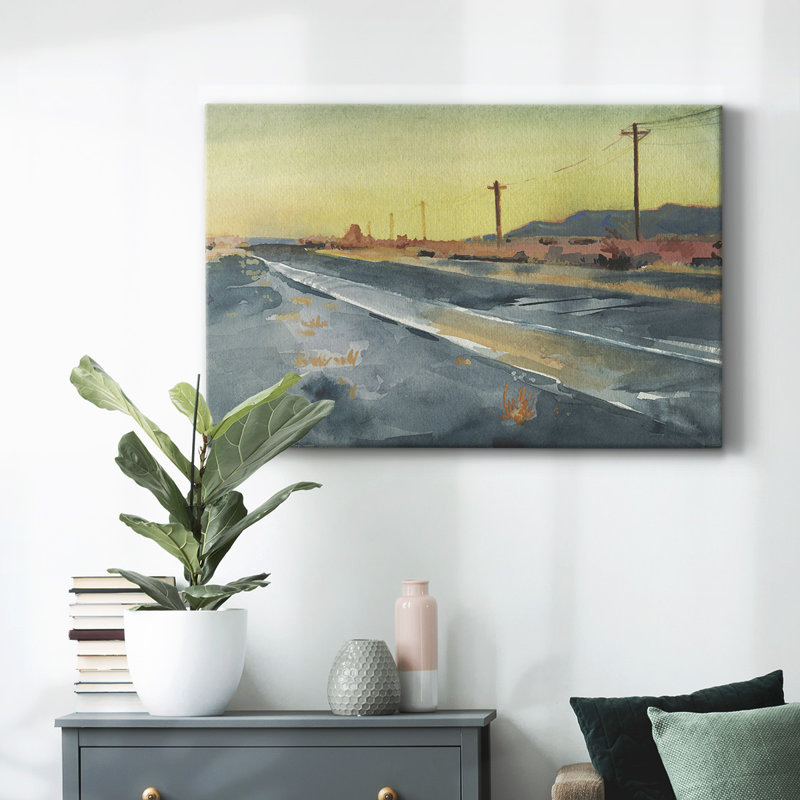 Deserted Highway I-Gallery Wrapped Canvas, 40" H x 60" W