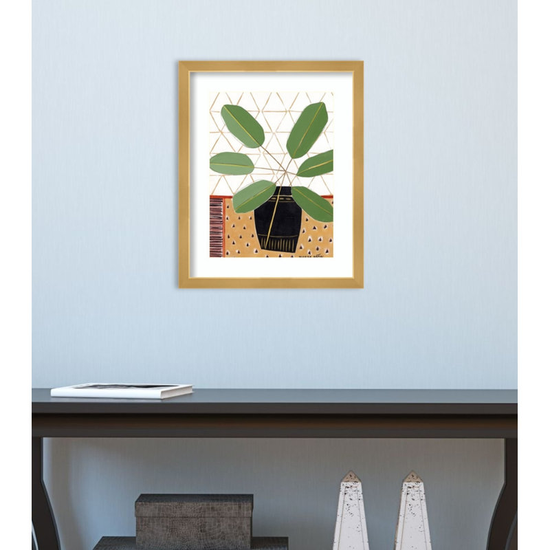 Nappe dorée 4 (plante) par Marisa Anon - reproduction de cadre photo, Doré, H 19 po x l 15 po
