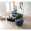 Canapé courbé bleu Mid-Century moderne, canapé 3 places Cloud-2055639271