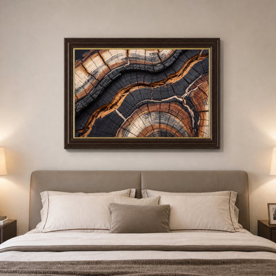 Art mural sur toile Charred Tree Rings