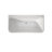 CASAINC 59" Rectangle Acrylic Freestanding Soaking Bathtub With Overflow Hole ＆ Center Drain, Glossy White
