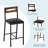 36" Counter Height Dining Table Set for 2 with Upholstered Bar Chairs & Storage Shelves, Space-Saving for Small Space, Apartment, Studio-475418218