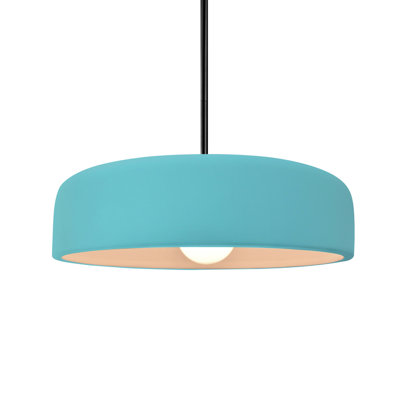 Radiance - Luminaire suspendu 1 lumière Spire - Piscine réfléchissante - Noir mat - l 13 po x H 4 po - DEL dédiée - Tige rigide