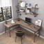 Bureau en bois massif en L noyer clair-1012253639-1012253637