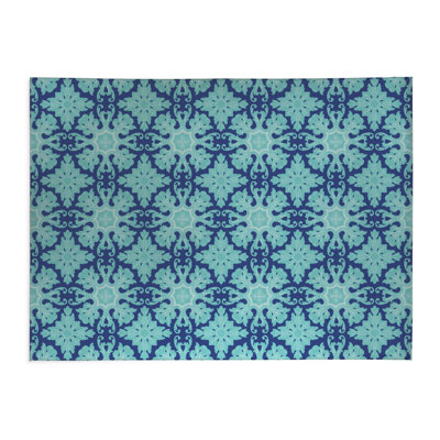 Damask Tile Thin Lightweight Kitchen Mat