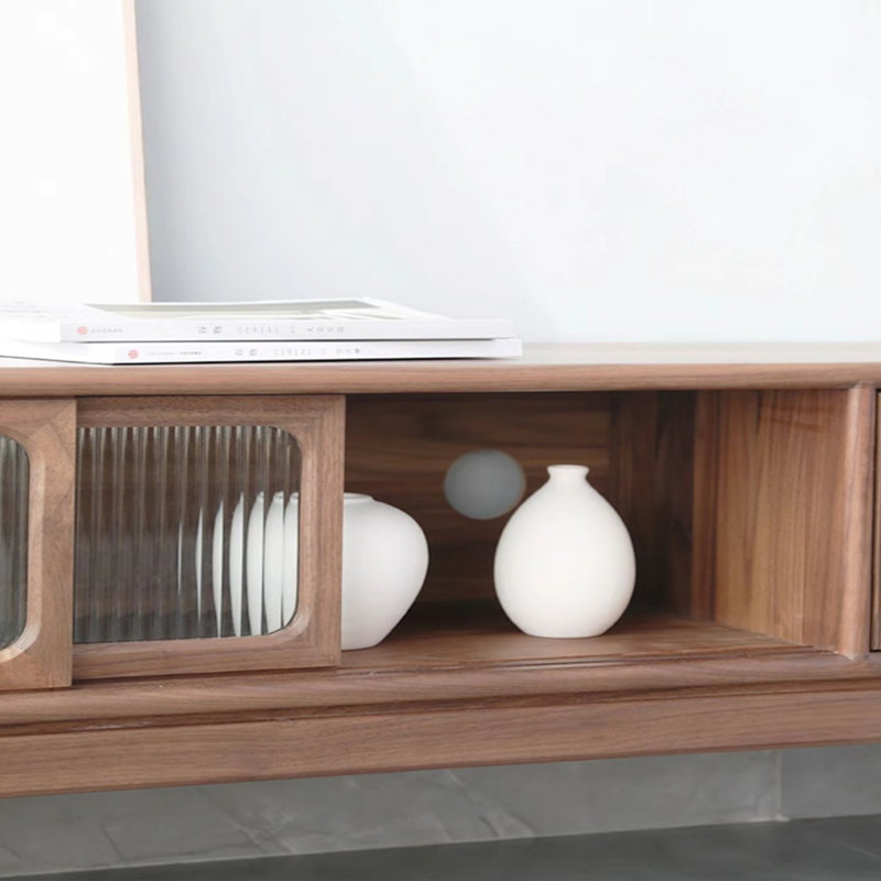 Meuble télé simple et moderne en bois massif