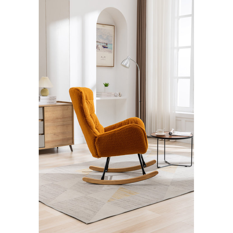 Lamond Upholstered Rocking Chair, Caramel