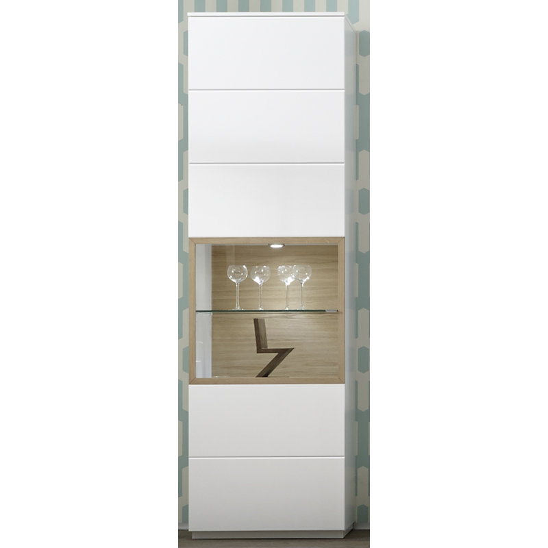 Mustafa Display Cabinet, Without, Right, Wild Oak