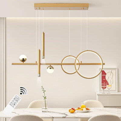 Lustres à DEL pour salle à manger Luminaires suspendus à intensité variable pour îlot de cuisine