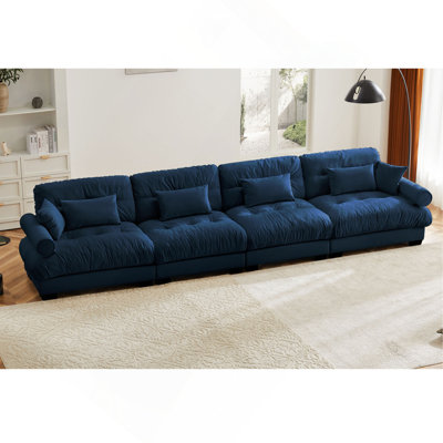 Canapé modulaire en velours surdimensionné Comfort