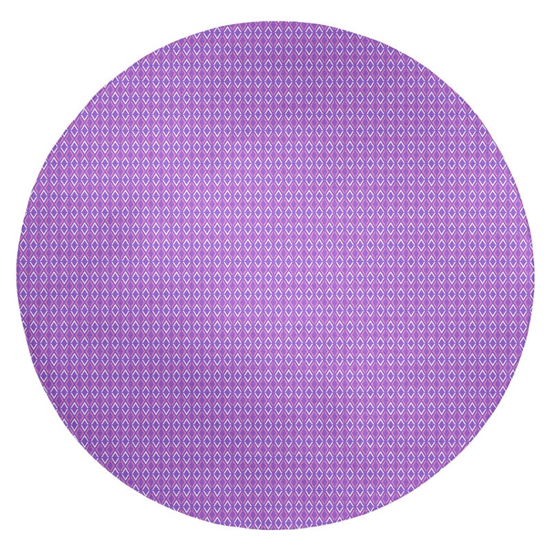 Tapis de zone mauve losanges arrow, Rond 5 pi