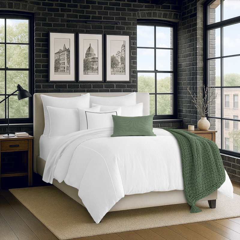 Luxe Comforter Set, White, Super Queen Comforter + 2 Shams