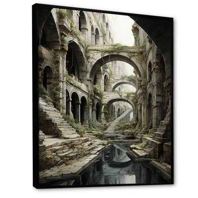 Tunnel architectural de Ruinns, symphonie encadrée sur toile