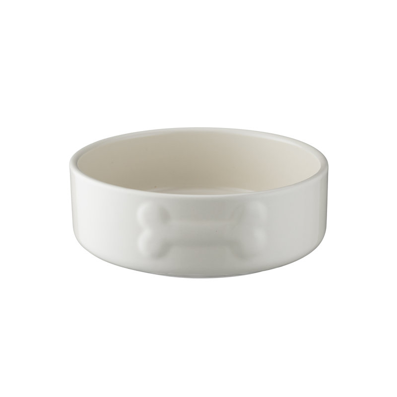 Petsware Dog Bowls, Cream, 2cm H x 15cm W x 15cm D