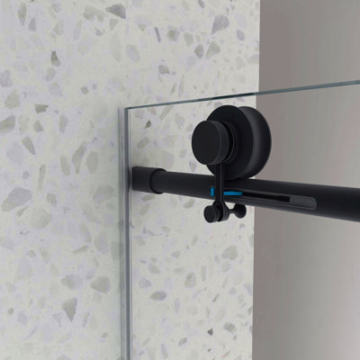 Frameless One Fixed And One Shifted Shower Door,70Mm 304 Stainless Steel Large Pulleys With Adjustable Soft Closing Function,With Nano Easy Cleaning,Stick Explosion-Proof Menbrance