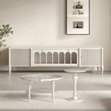 Ensemble de meuble télé et table basse de style rétro américain