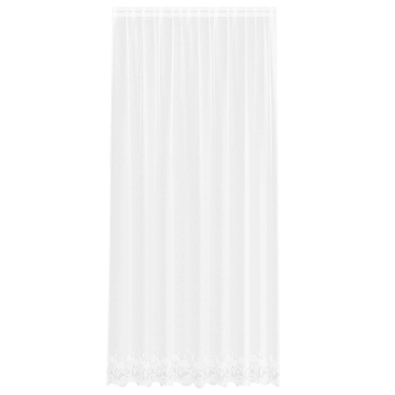 Curtains With Curtains Floral White Polyester, 200cm Width x 280cm Drop
