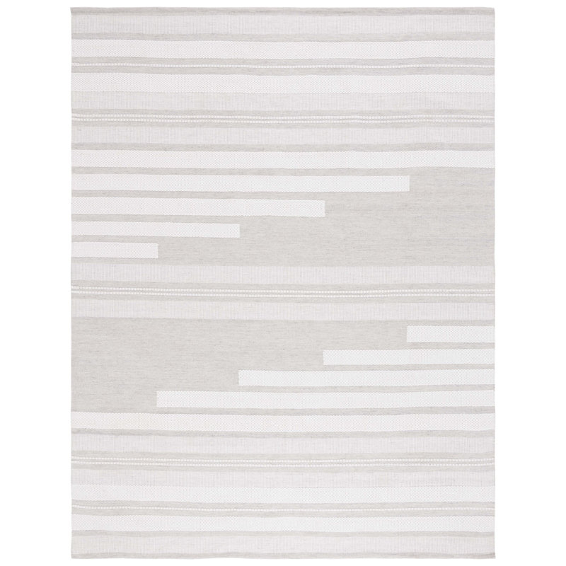 Kilim Hand Woven Performance Striped Rug, Rectangle 8' x 10'