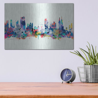 Art mural en métal Lark Manor ™ «New York Mark 3» par Mark Ashkenazi
